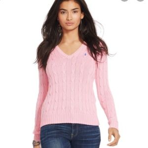 Pink Cable Knit Ralph Lauren Sweater S